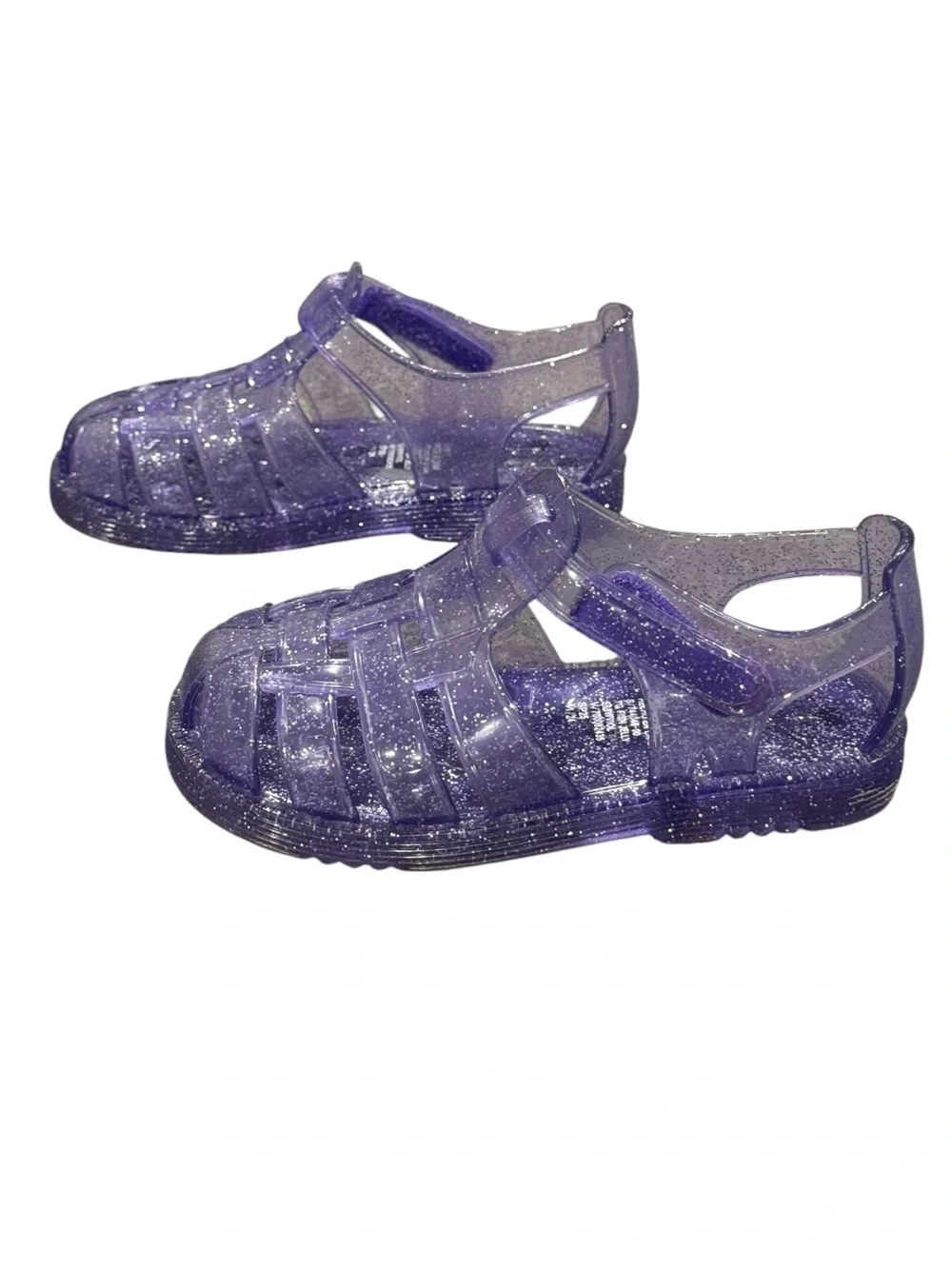 Gap Toddler Girl Purple Glitter Jelly Sandals Sparkle Summer Shoes Size 8